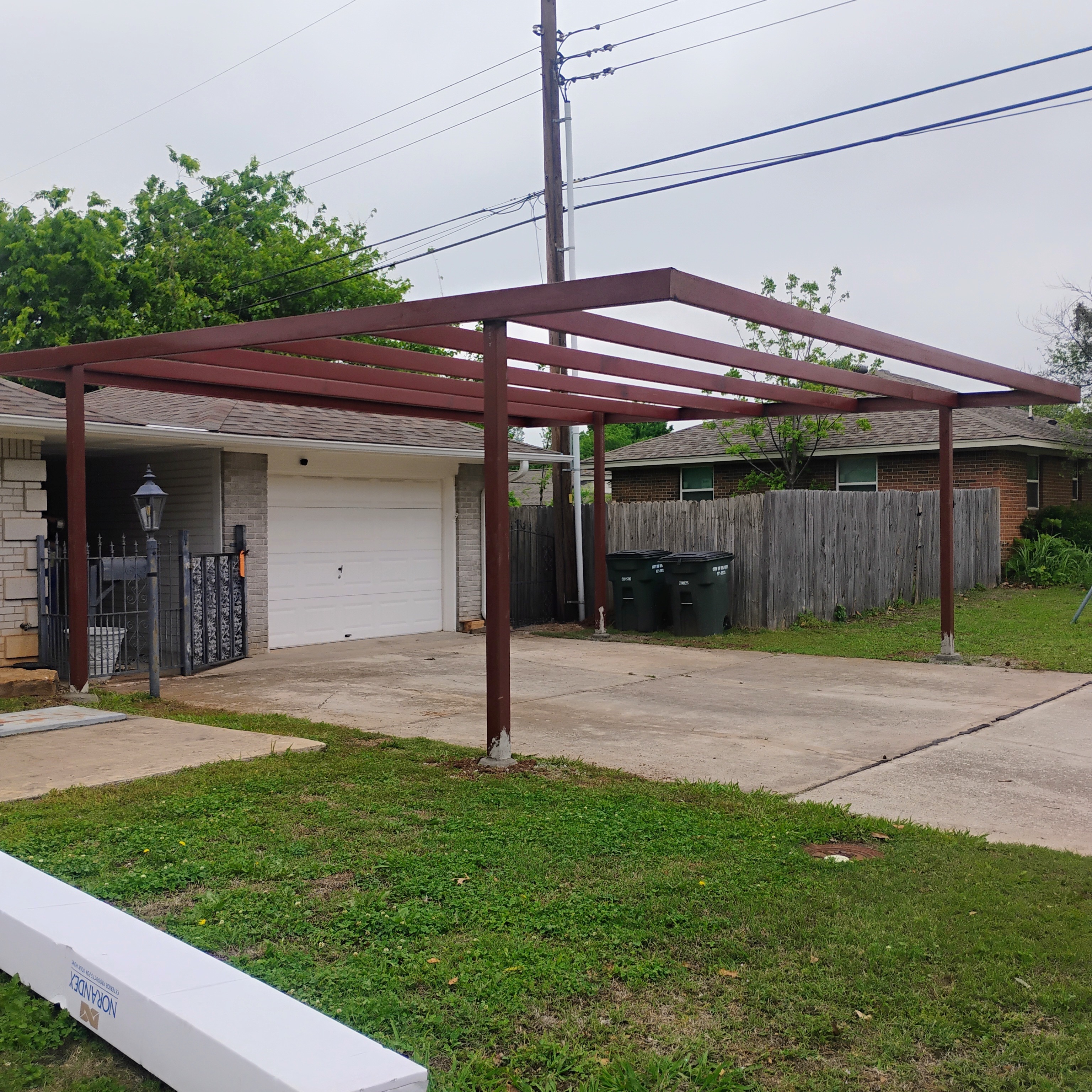 Carport before construction by Forever Carports